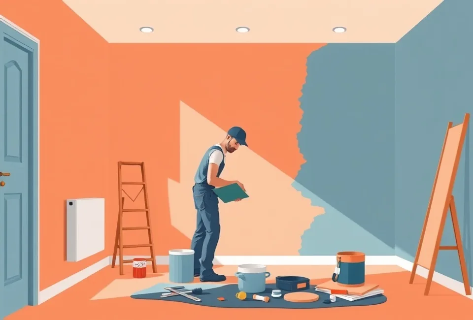Intérieur rénové après travaux de peinture à Thorigny-sur-Marne